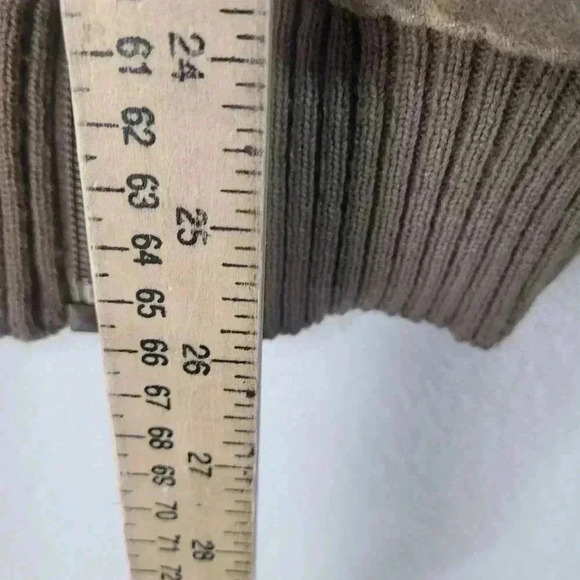 St Michael Jacket Brown Knit Vintage Knitted Full Zip Long Sleeve Sz M  40" Pit - Picture 5 of 8